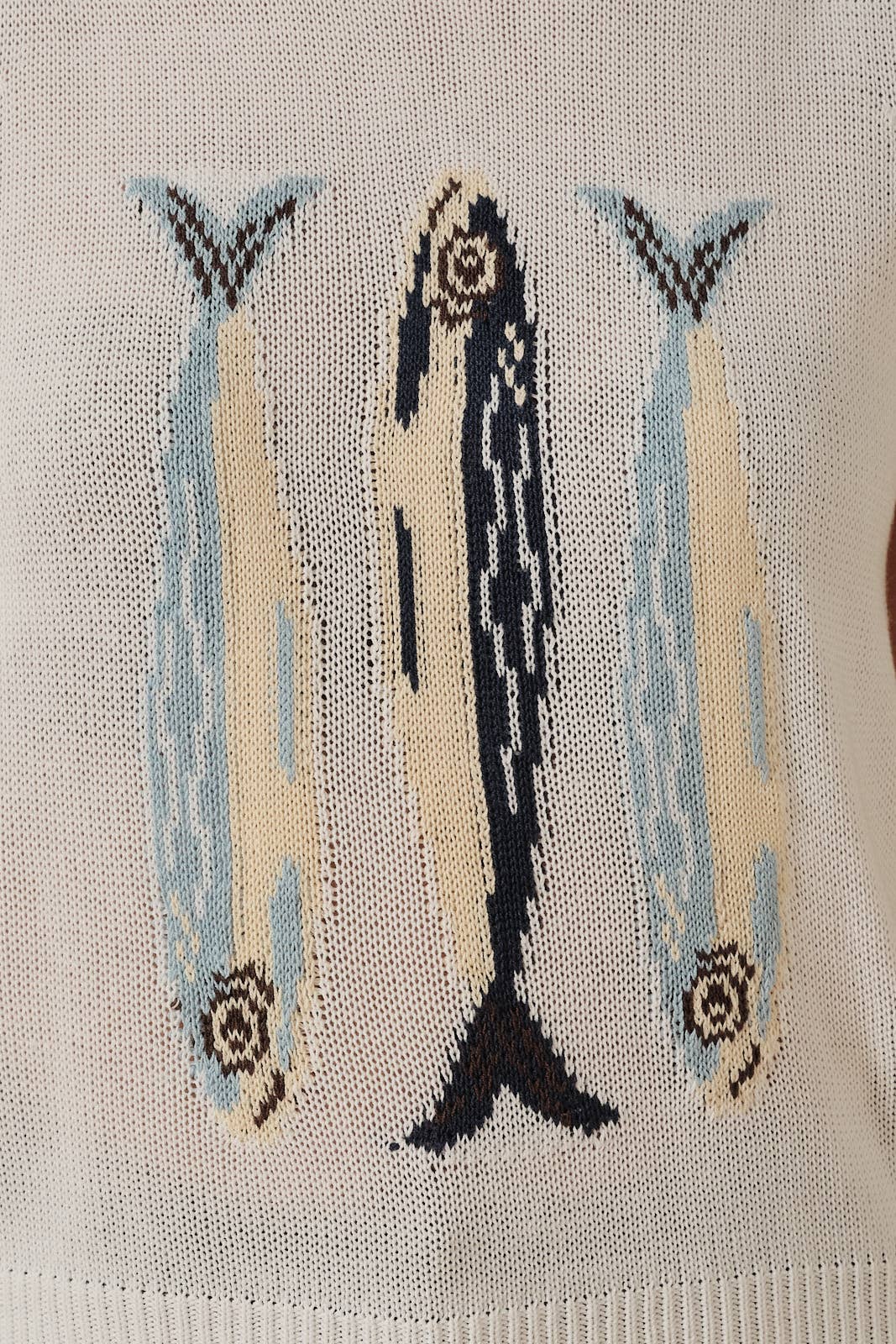 Sunday Edition by LE LIS - ROUND NECK 'FISH' GRAPHIC SWEATER VEST