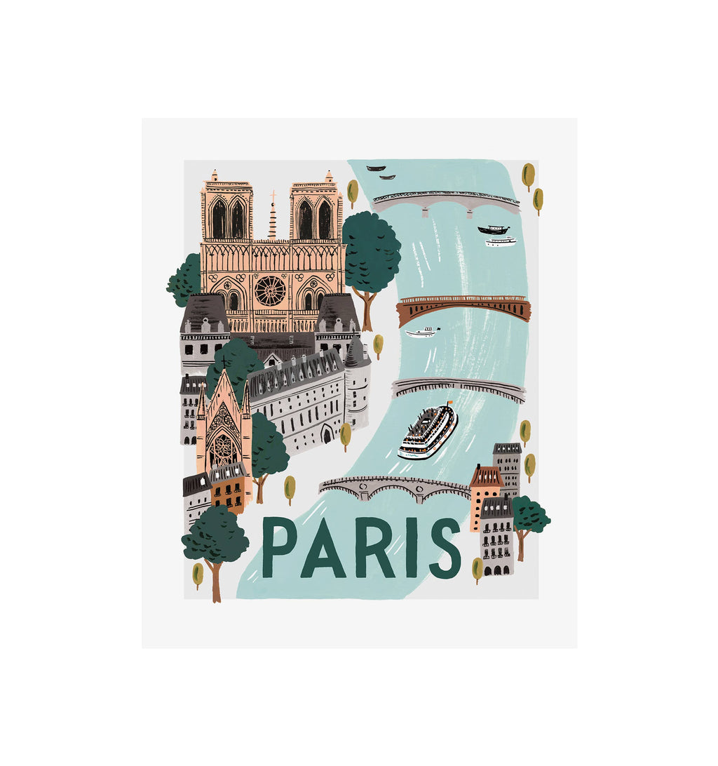 Rifle Paper Co. - Paris World Traveler Art Print