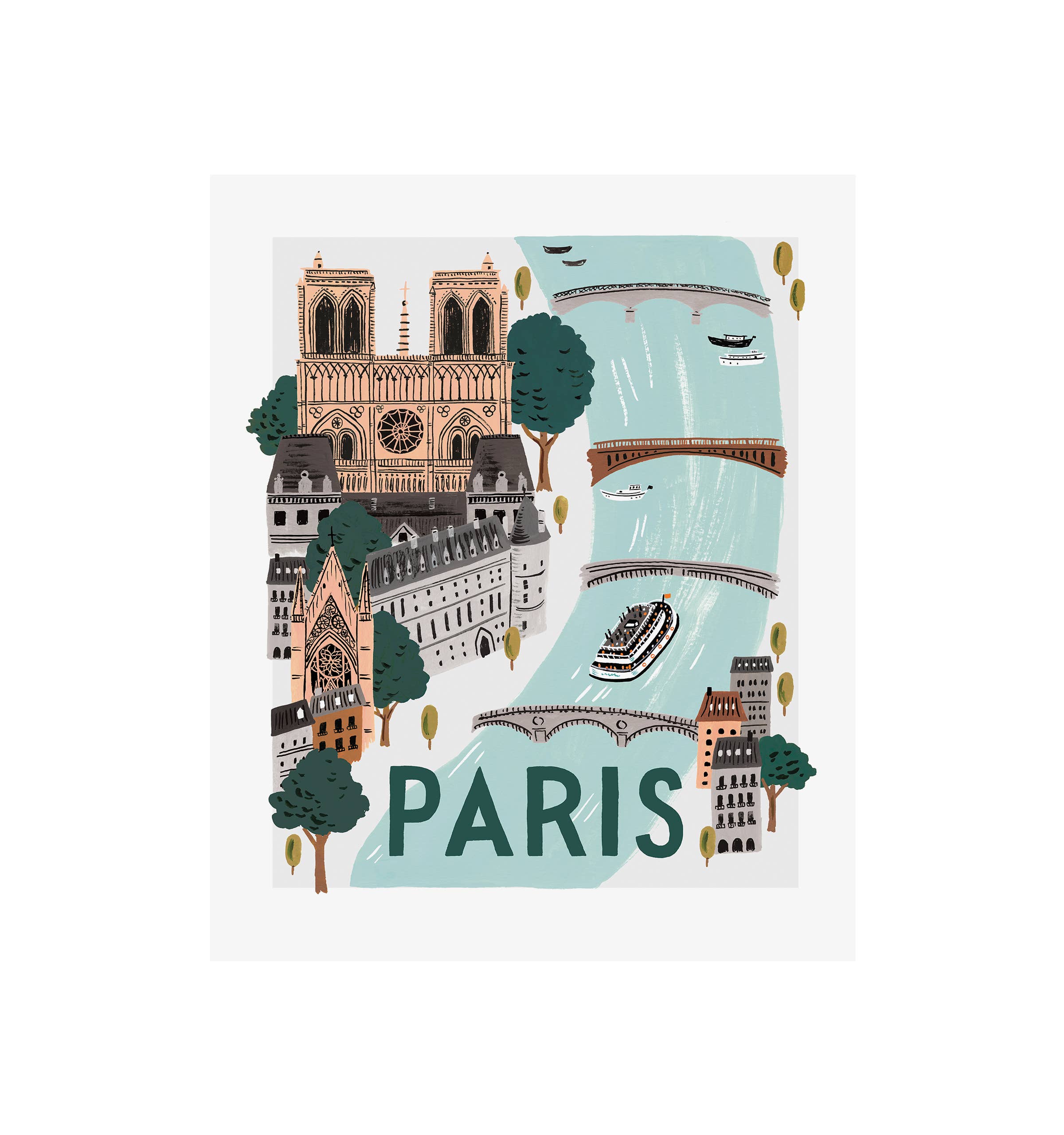 Rifle Paper Co. - Paris World Traveler Art Print
