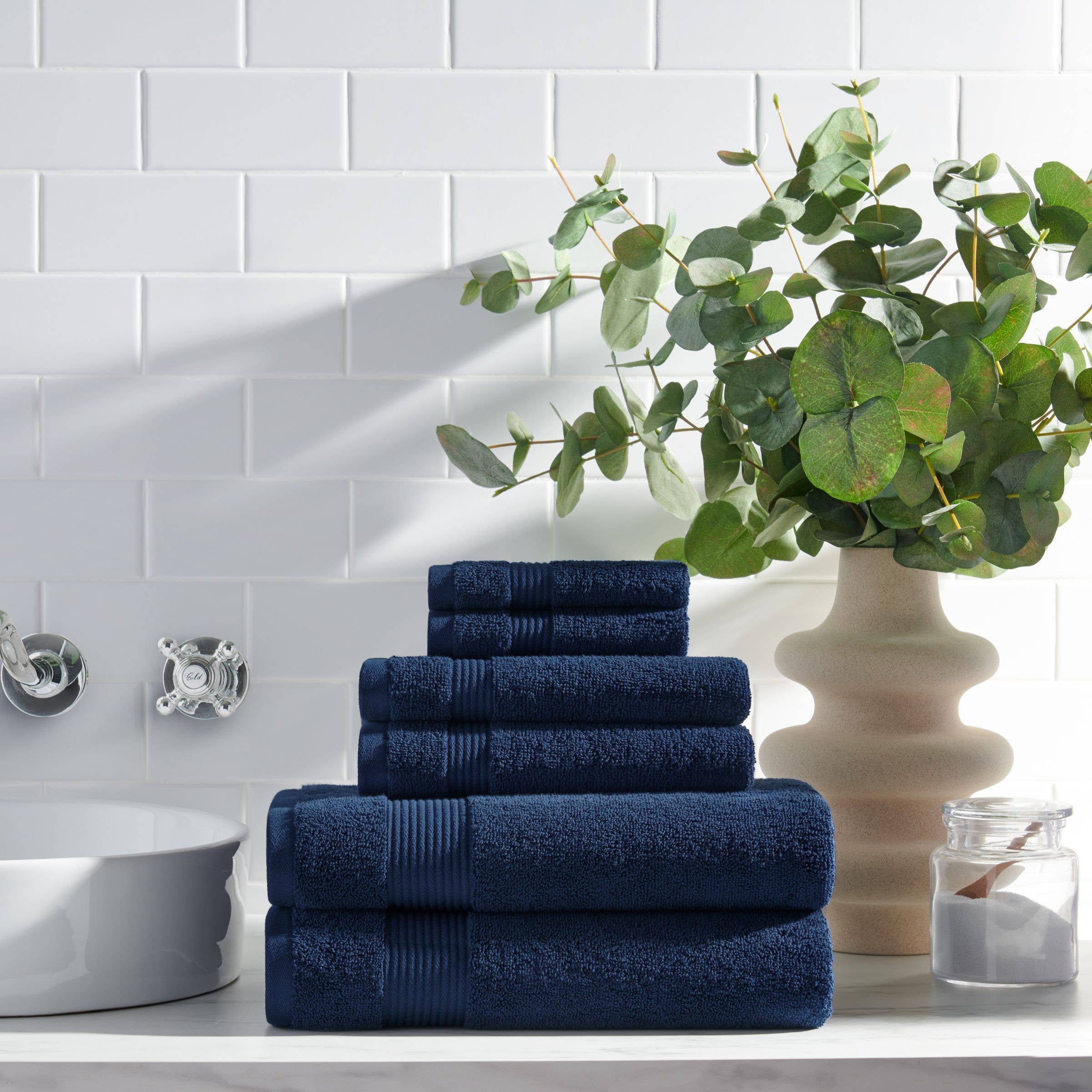 Arkwright Home - Host & Home 6-Piece Bath Towel Set, Color options