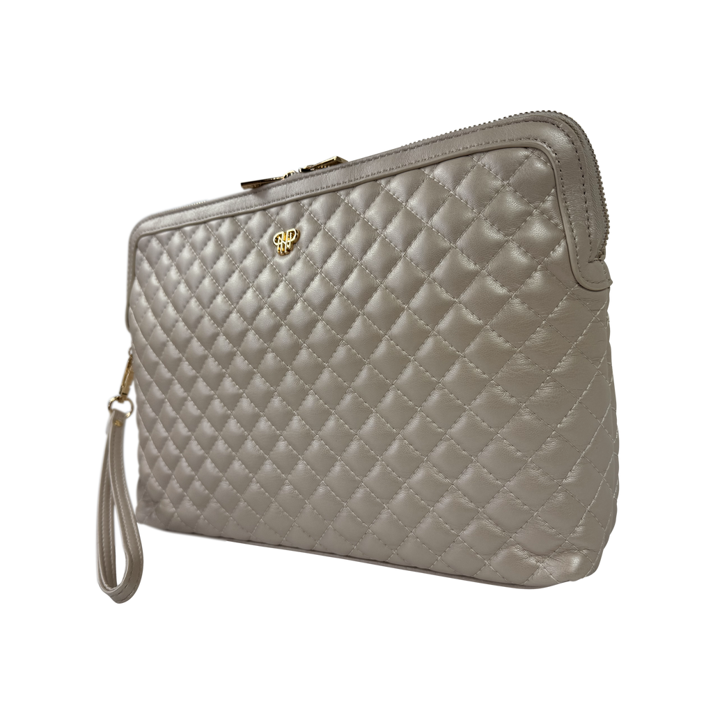 PurseN  - NEW Updated Litt Makeup Case - Pearl Quilted