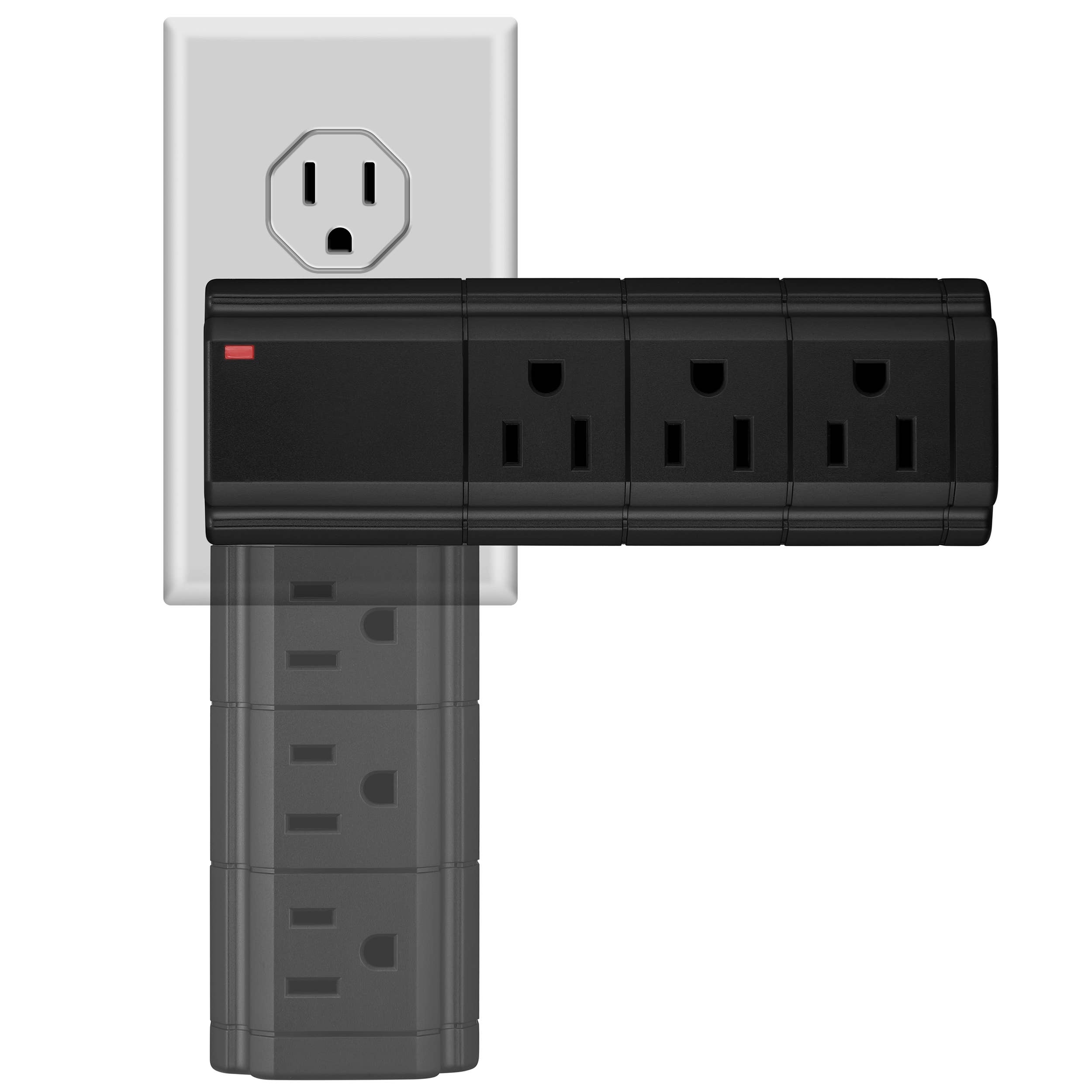 LAX Gadgets - Charging Tower Surge Protector 9 Outlet & 2 USB Retail Pack