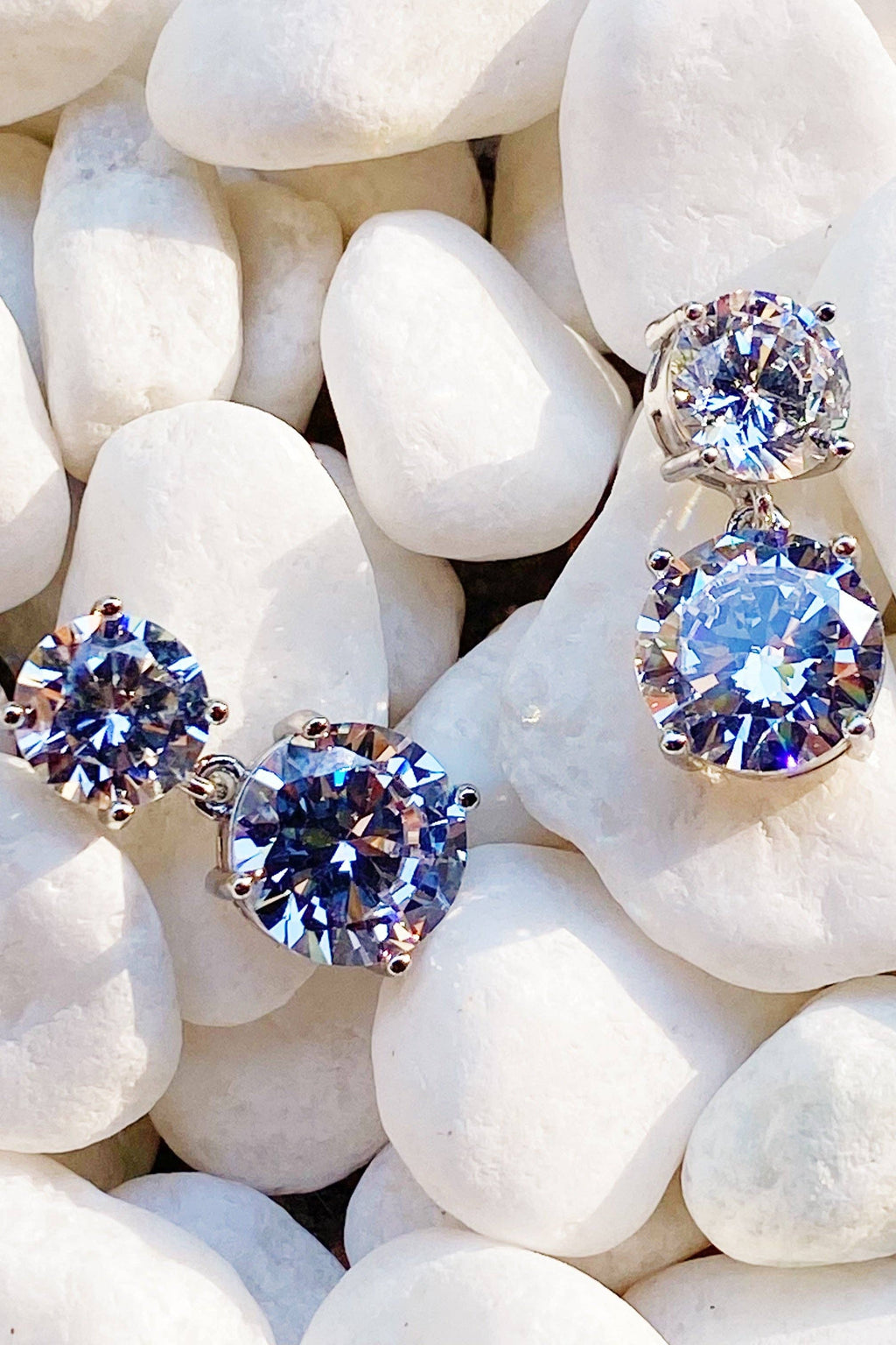 Ellison+Young - Double Diamond Dangle Earrings