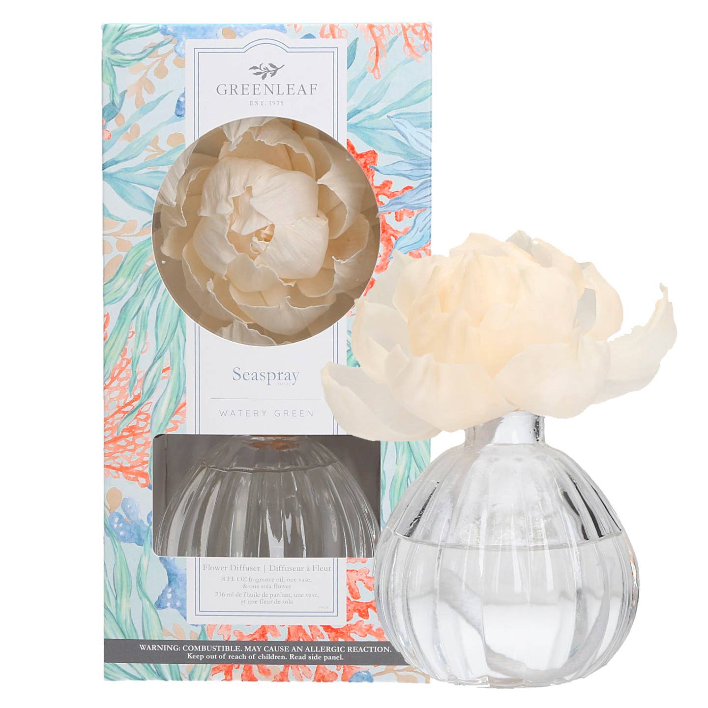 Greenleaf Gifts - Seaspray Flower Diffuser 4 Pack