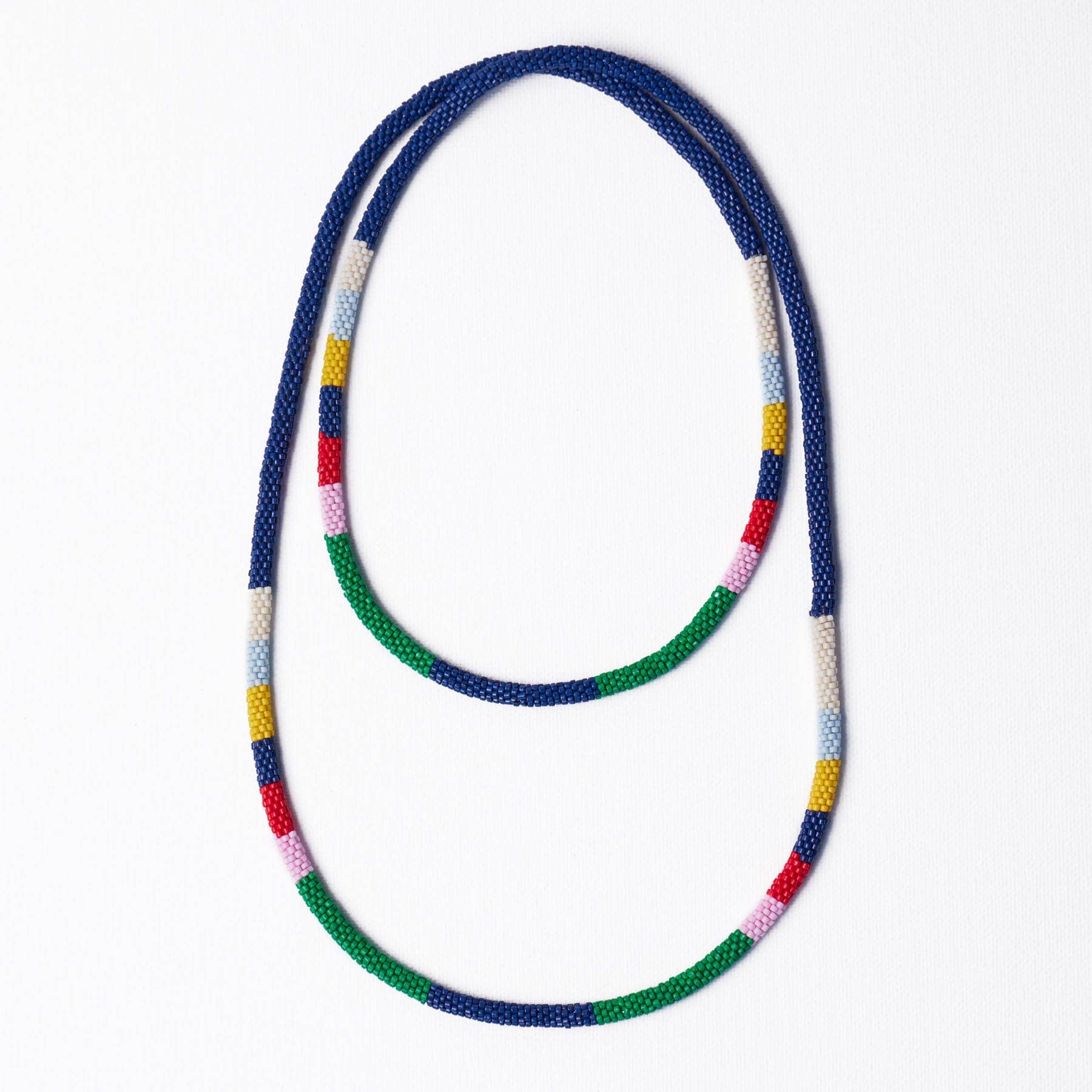 INK + ALLOY - Allie Seed Bead Long Necklace Navy  + Multi Wholesale