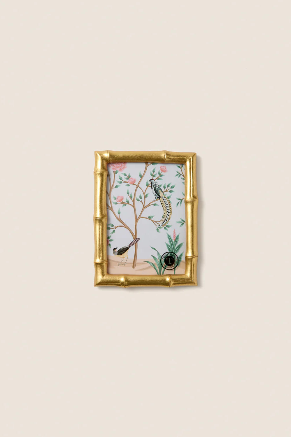 Two's Company Gold Faux Bamboo Photo Frame