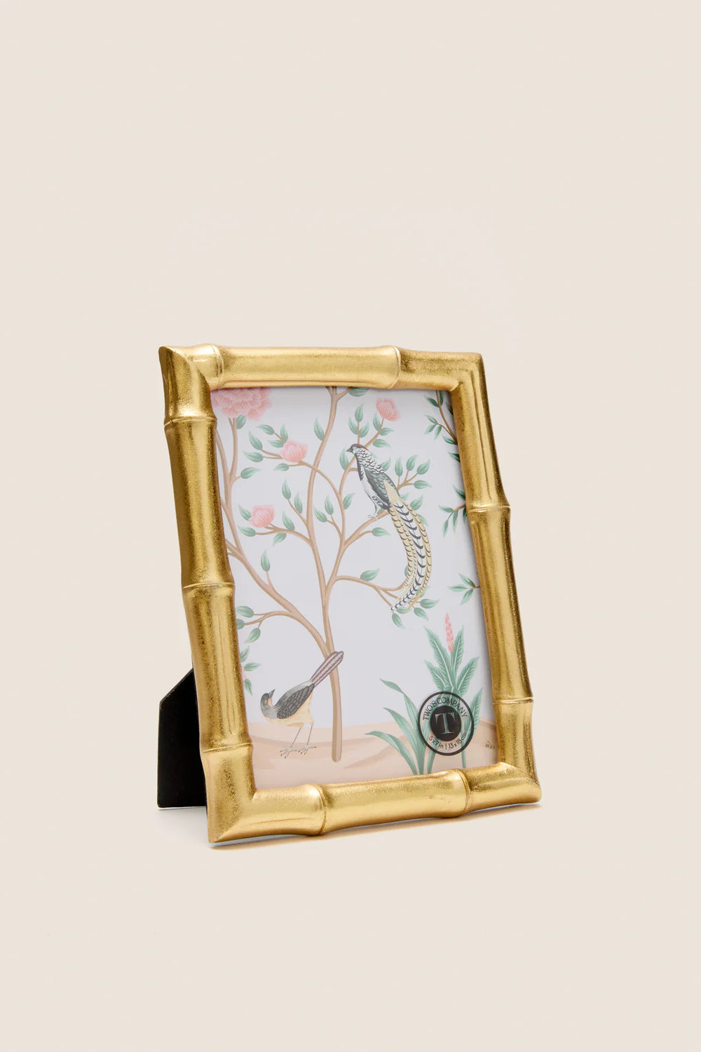 Two's Company Gold Faux Bamboo Photo Frame