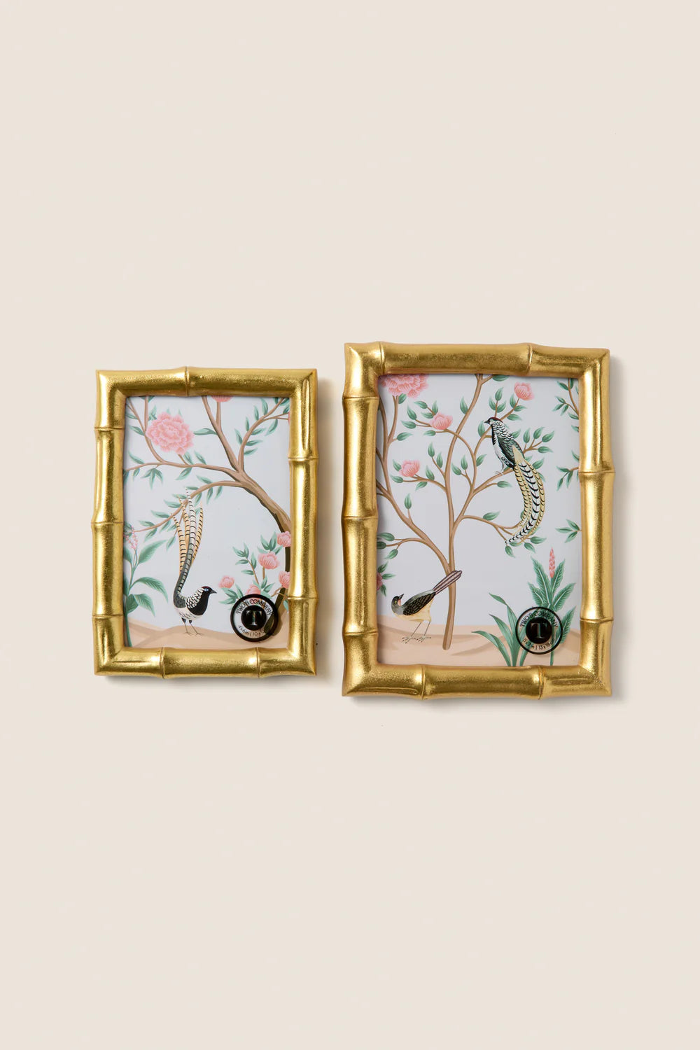 Two's Company Gold Faux Bamboo Photo Frame