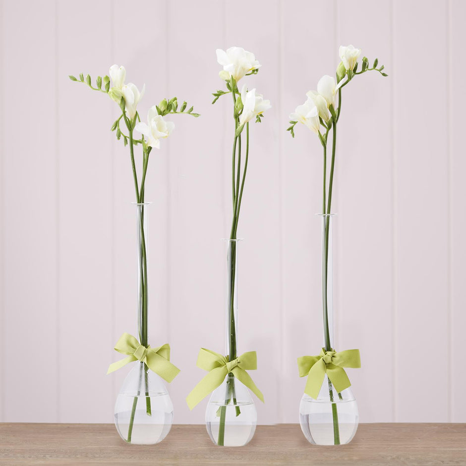 Two's Company Sleek & Chic Set of 3 Tear Drop Vase