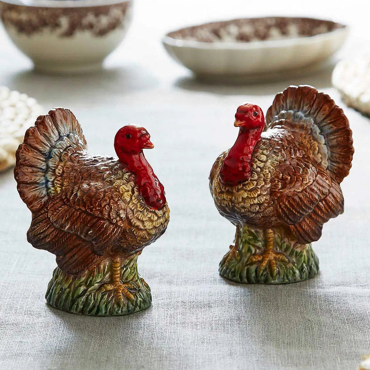 Spode Woodland Turkey Salt & Pepper Set