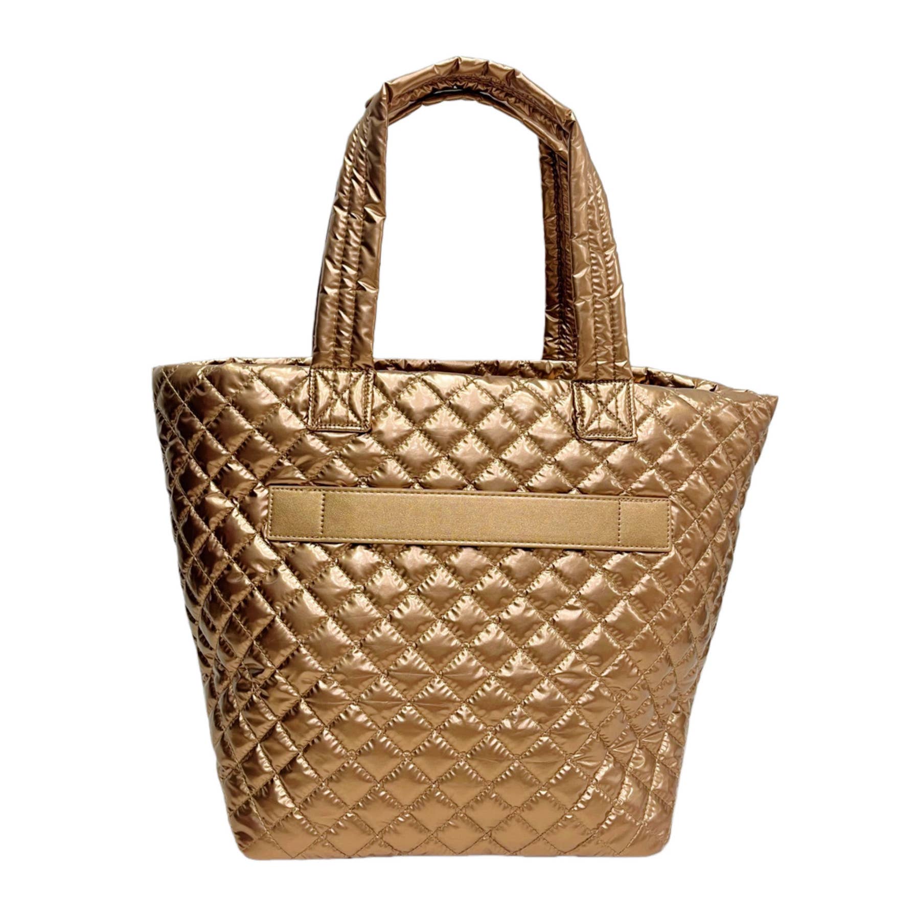 Lemonbella - Lemonbella Glossy Copper Diamond Tote Shoulder Bag 3/1