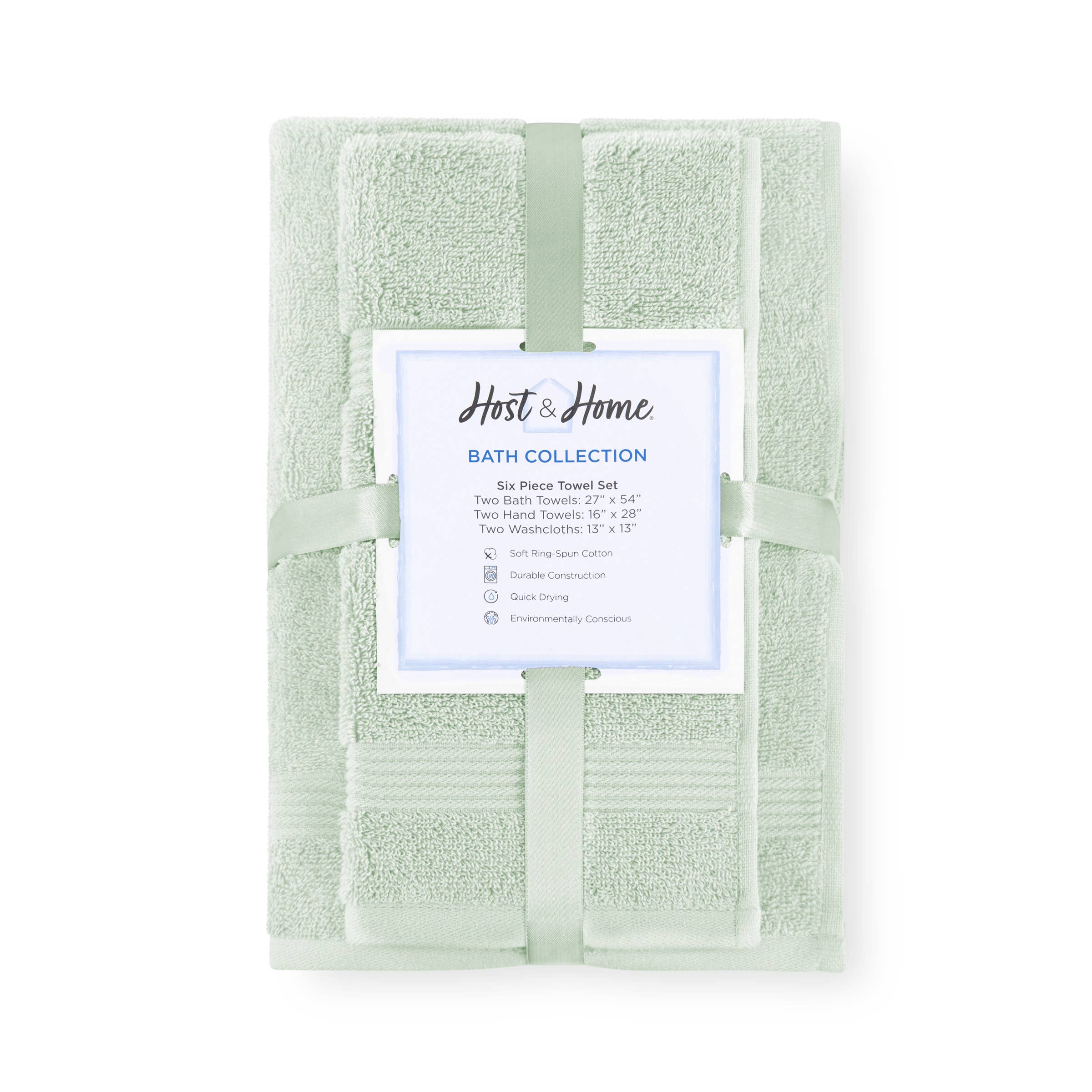 Arkwright Home - Host & Home 6-Piece Bath Towel Set, Color options