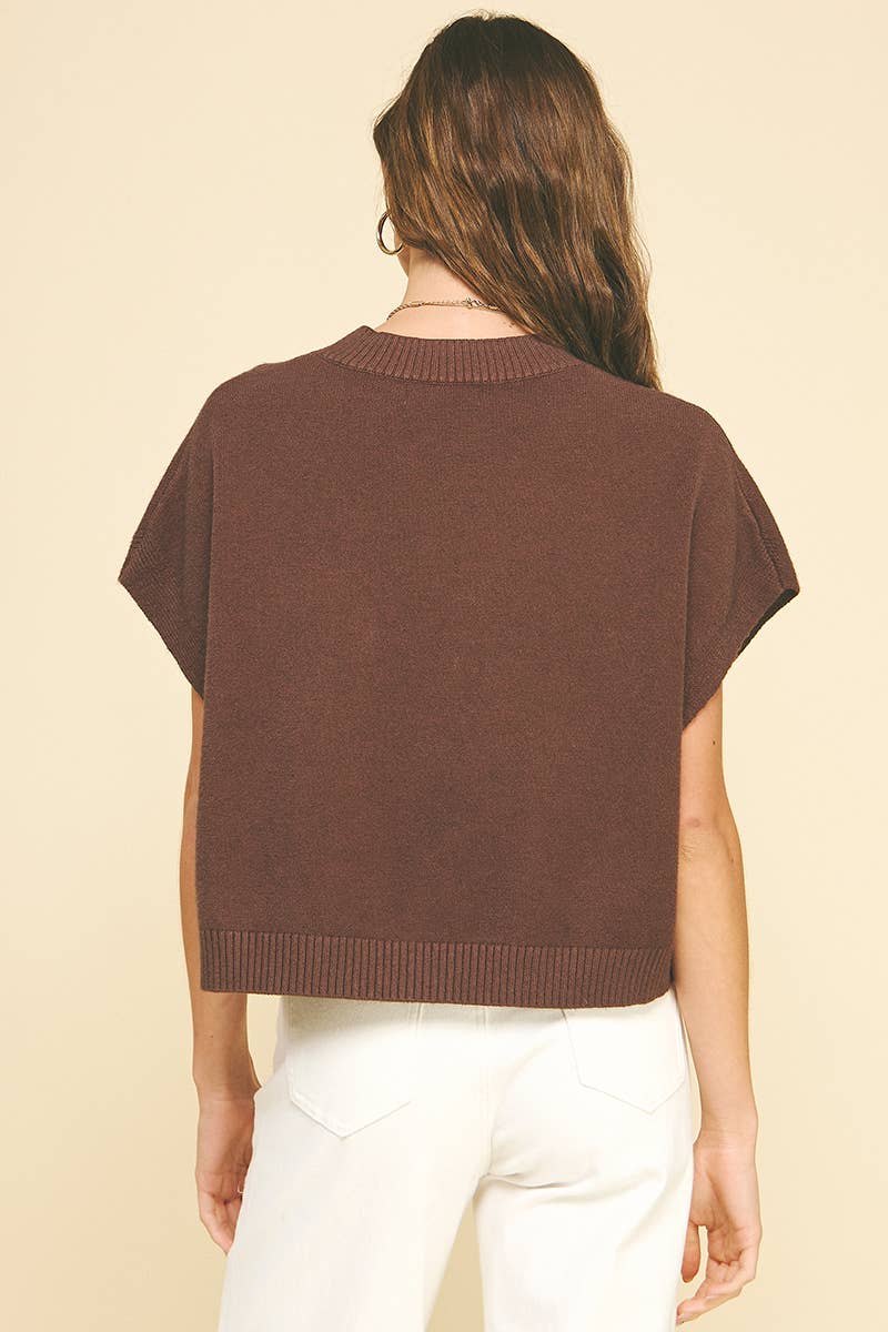 PINCH - DROPPED SHOULDER SWEATER TOP - 4739W