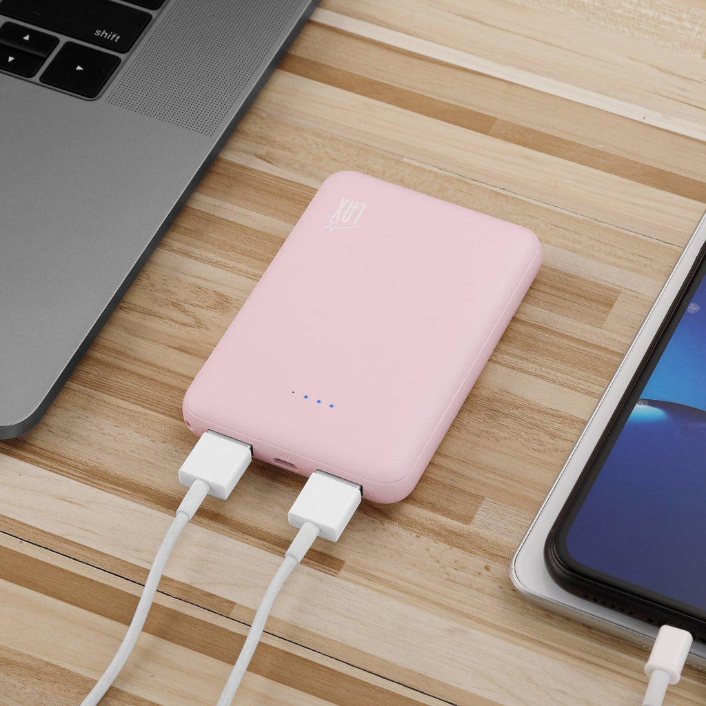 LAX Gadgets - 6600mAh Power Bank Ultra-Slim | Palm Size | Portable | 8Oz