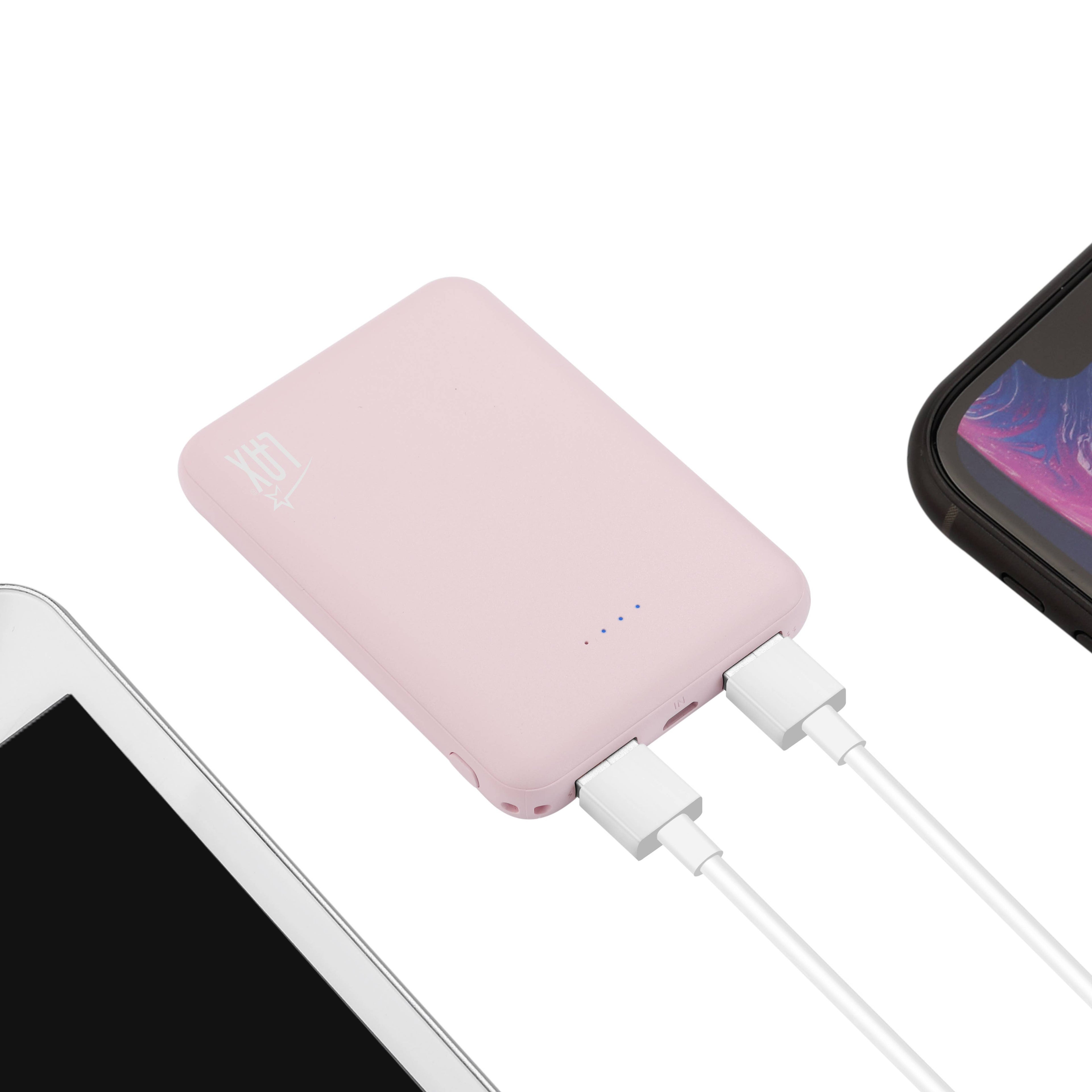 LAX Gadgets - 6600mAh Power Bank Ultra-Slim | Palm Size | Portable | 8Oz