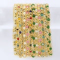 Splendid Iris - 4mm Bead & Crystal Stretch Bracelet - Assorted