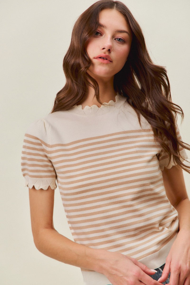 So Me Striped Lightweight Sweater