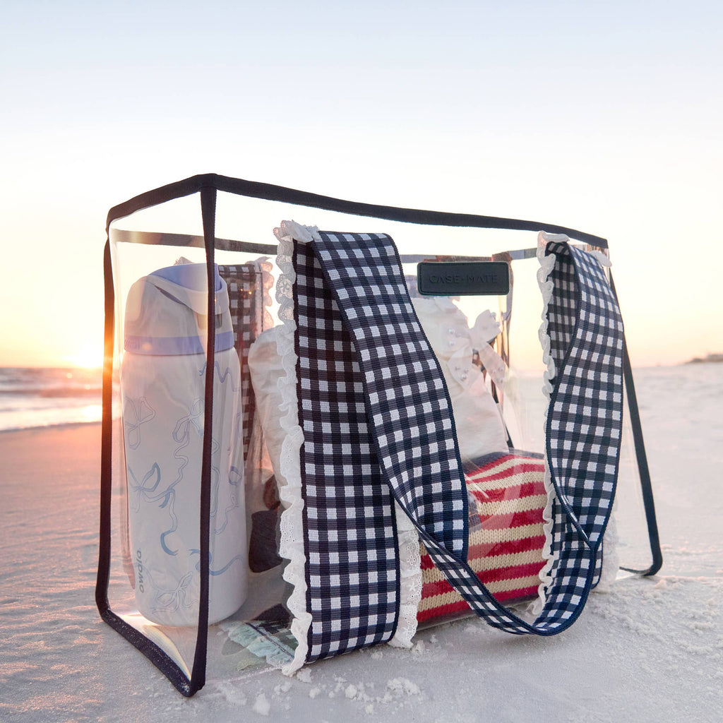 Case-Mate - Case-Mate Navy Gingham Jelly Tote Bag