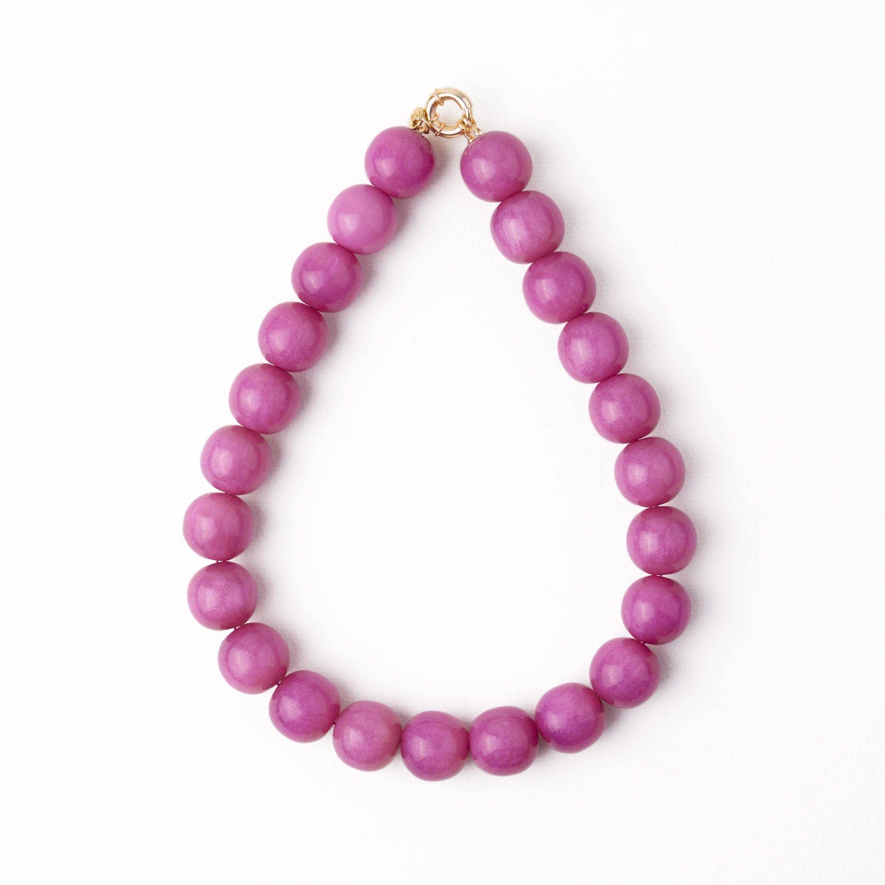 INK + ALLOY - Iris Large Resin Bead Necklace Purple Wholesale