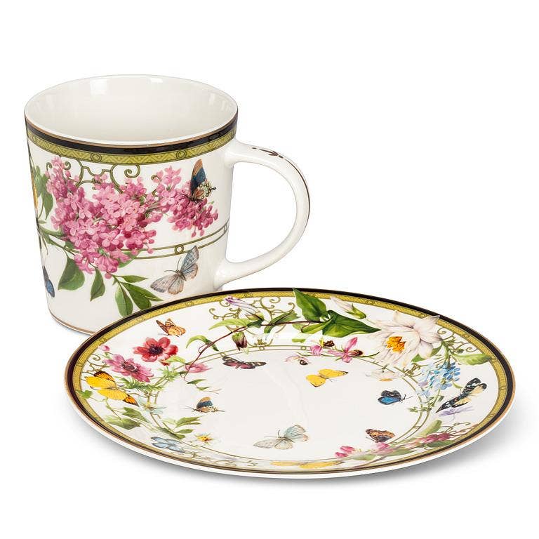 Abbott - Butterfly Garden Cake Plate-7.5"D