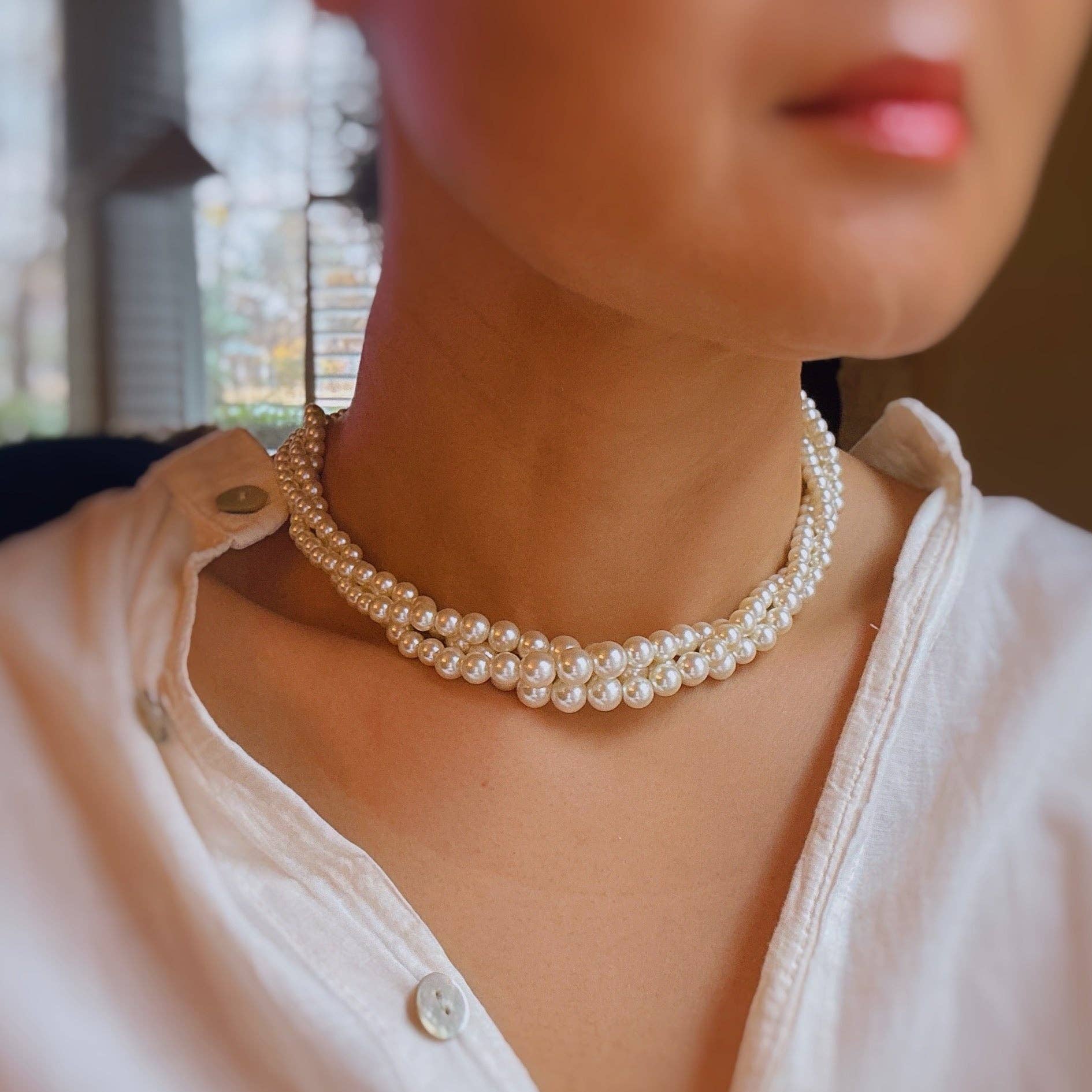 Ellison+Young - Perfect Pearl Strands Necklace