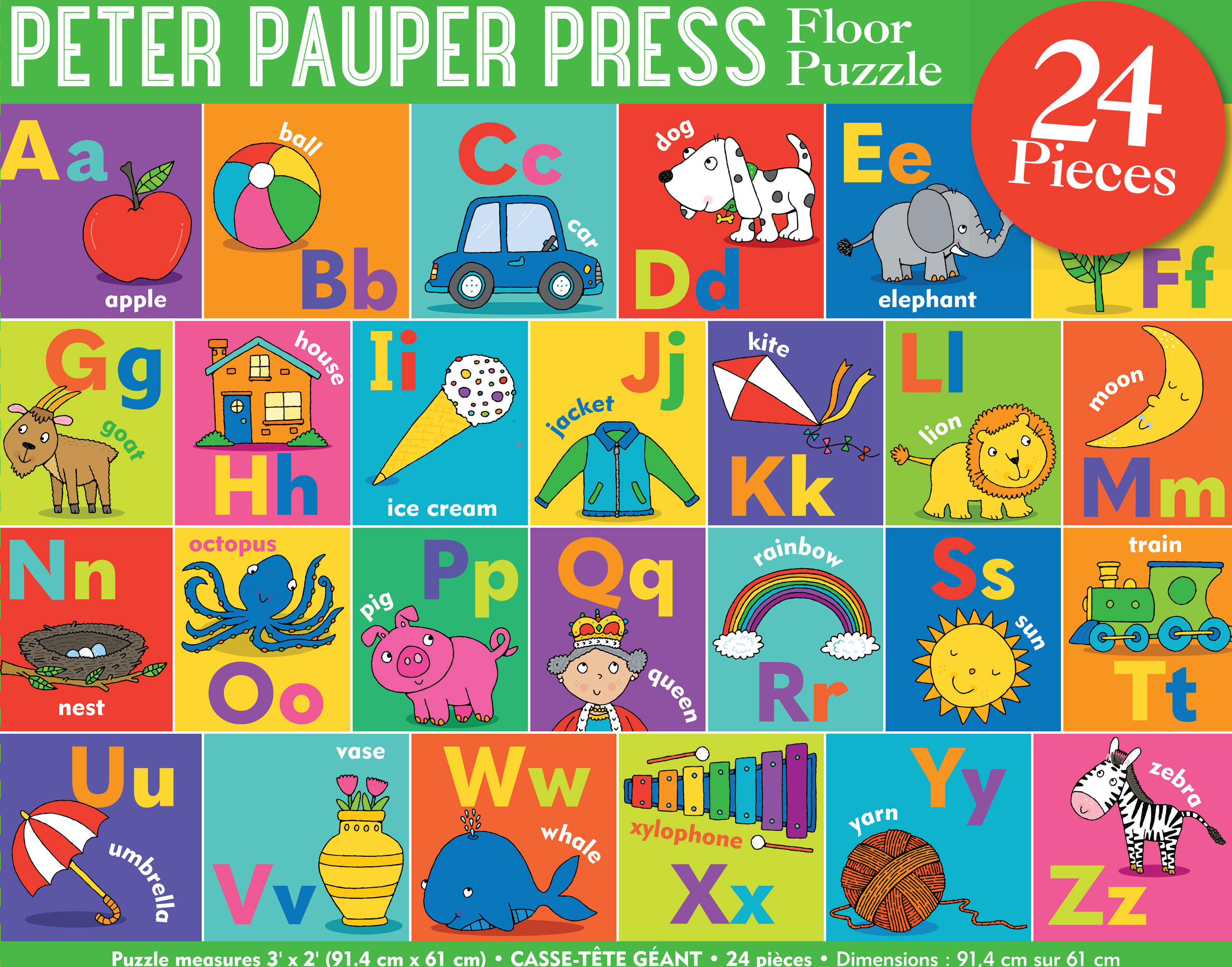 Peter Pauper Press - Alphabet Kids' Floor Puzzle