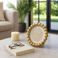 Sagebrook Home Gold Glass Elegant Matted Beaded Frame, 6x6 in.