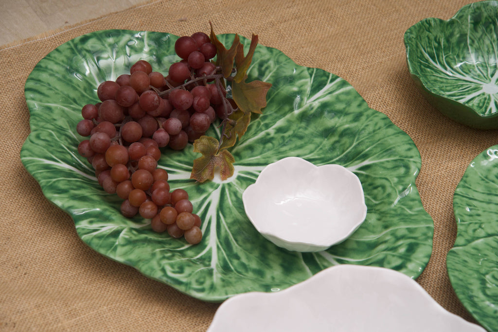 C&F Home - Cabbage Leaf Green Serving Platter