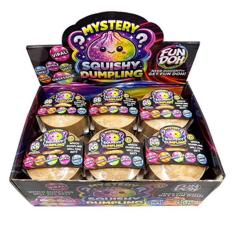 Novelty Brands - Fun Doh Mystery Dumpling Squishies | 12-Piece Retail Display