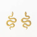 INK + ALLOY - Kara Snake Post Earrings Brass
