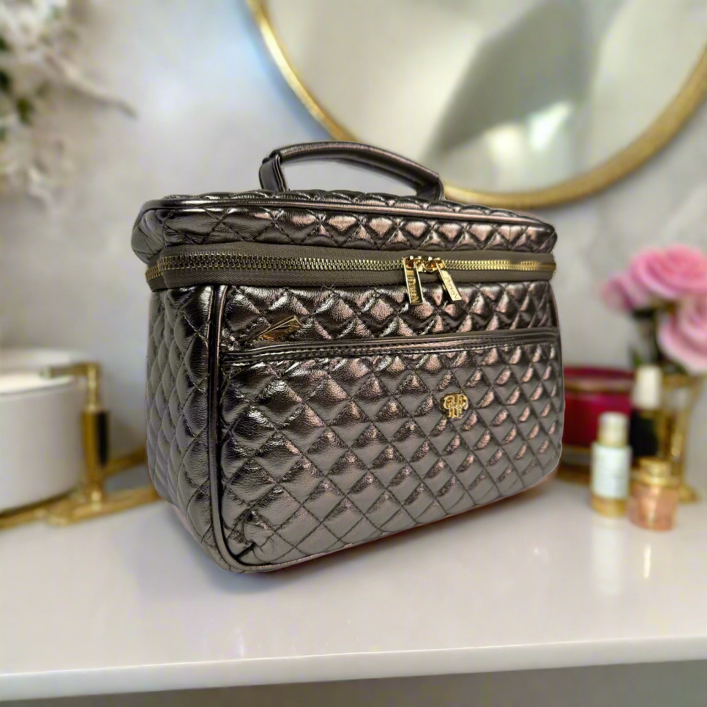 PurseN (new) - Classic Train Case - Bronze