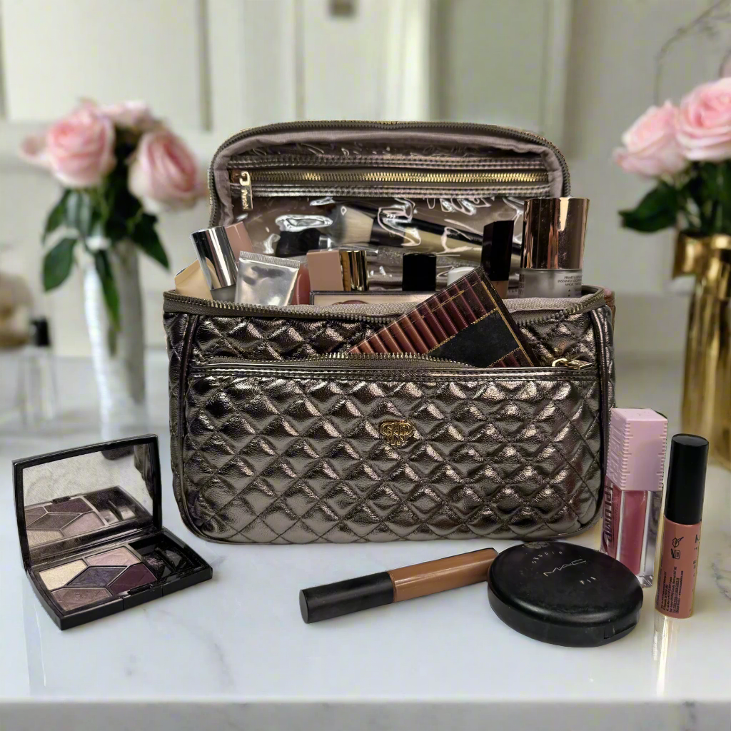 PurseN (new) - Classic Train Case - Bronze