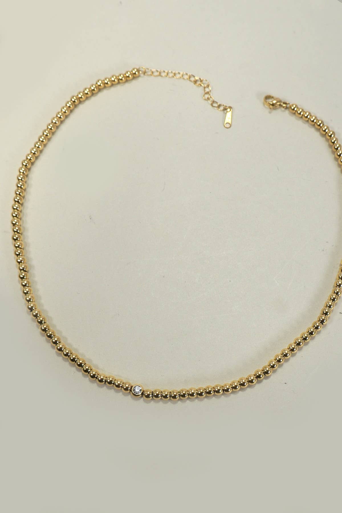 JOSSLYN by wall to wall - 18K STAINLESS STEEL TARNISH FREE BEADED NECKLACE