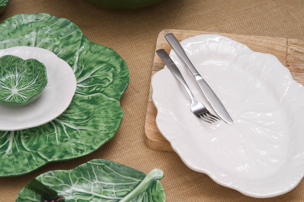 C&F Home - Cabbage Leaf Green Charger Serving Platter