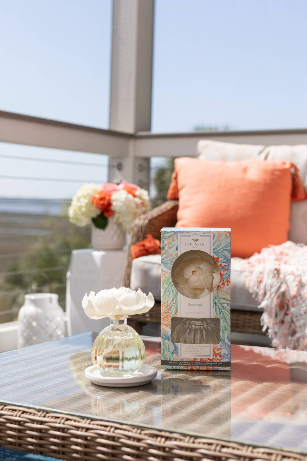 Greenleaf Gifts - Seaspray Flower Diffuser 4 Pack