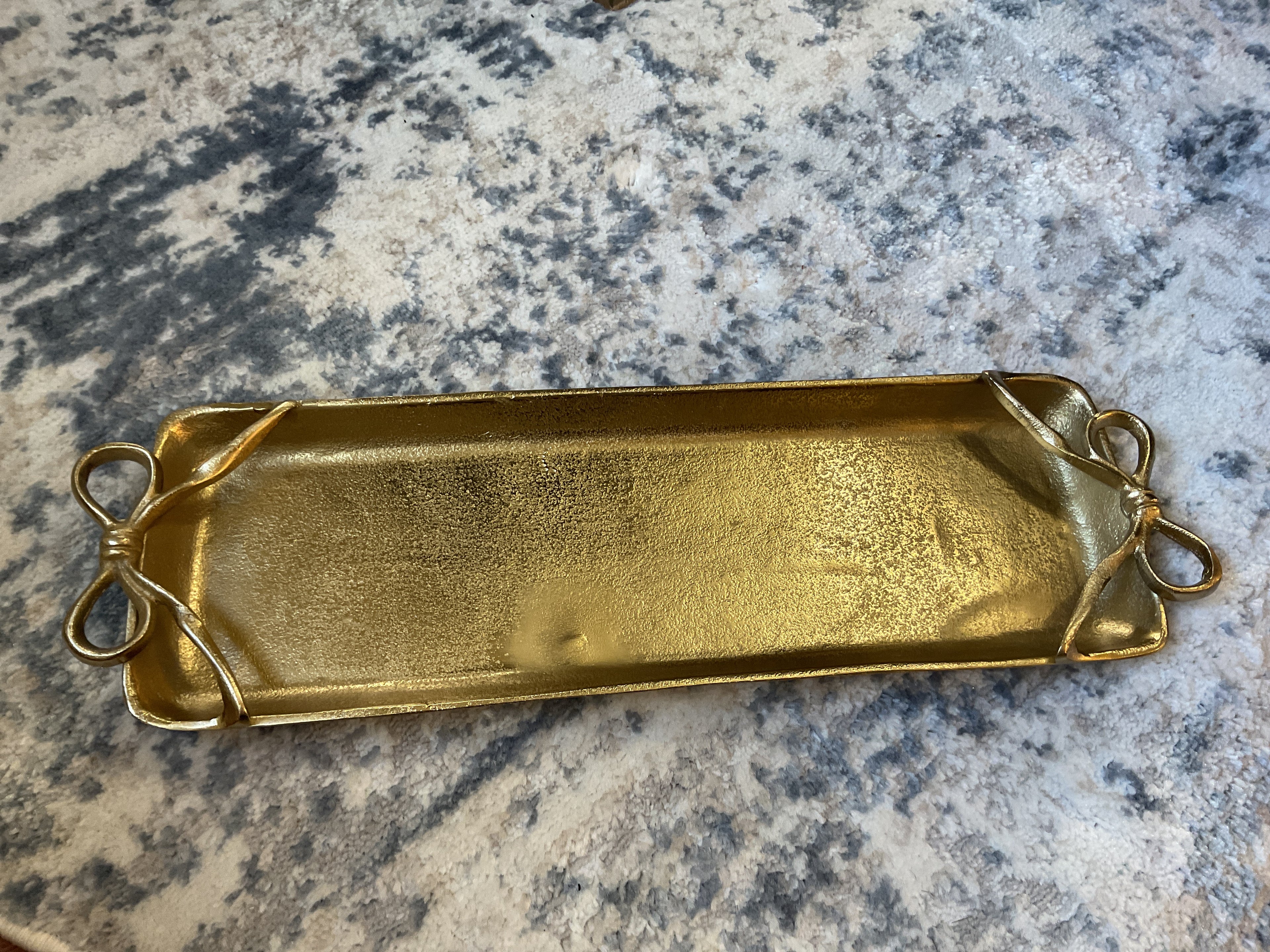 Two’s Company Gold Large Bow Tray