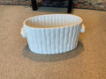 Two’s Company White Ceramic Bamboo Holder