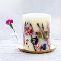 Rosy Rings Accent Botanical Candle
