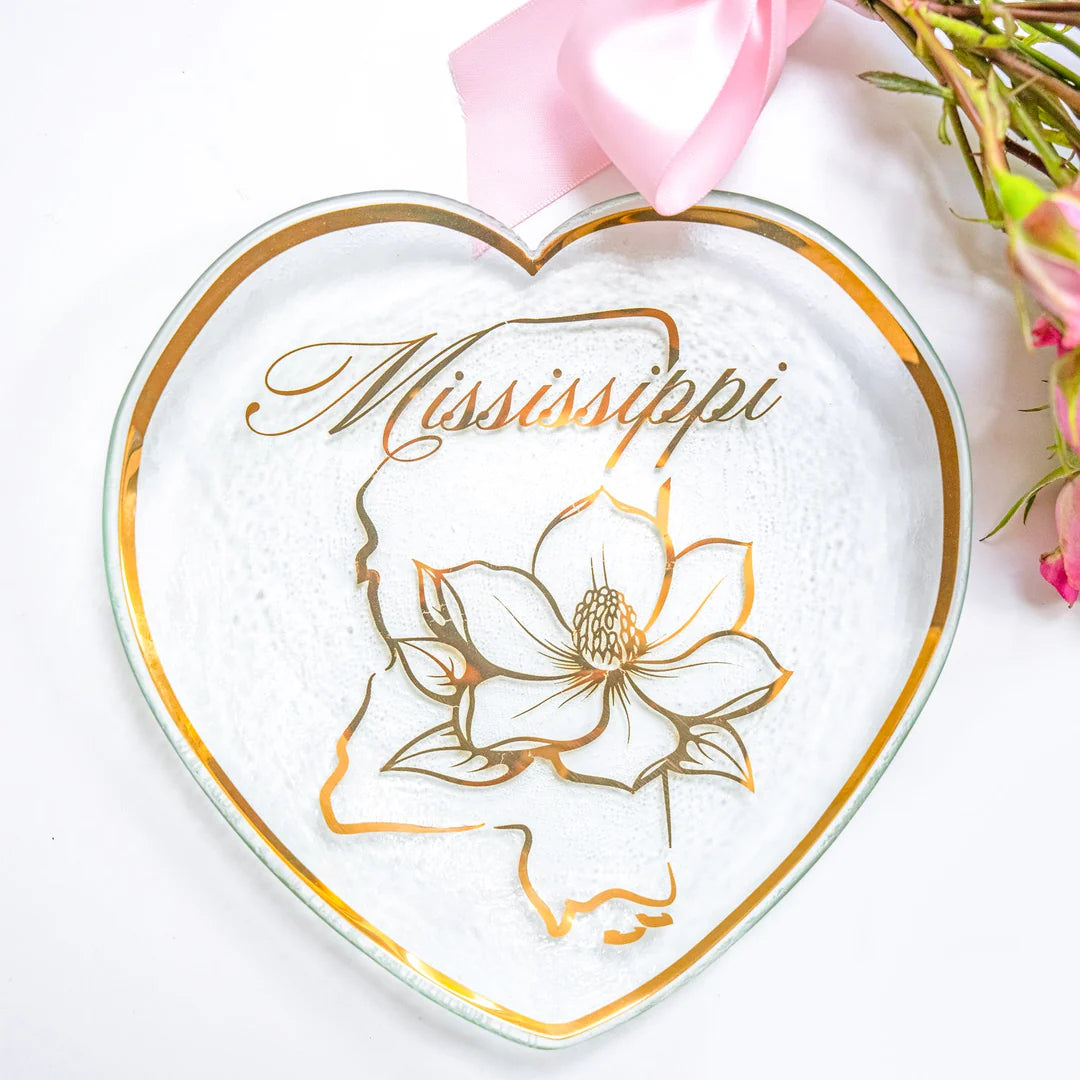 Annieglass Mississippi Heart Plate