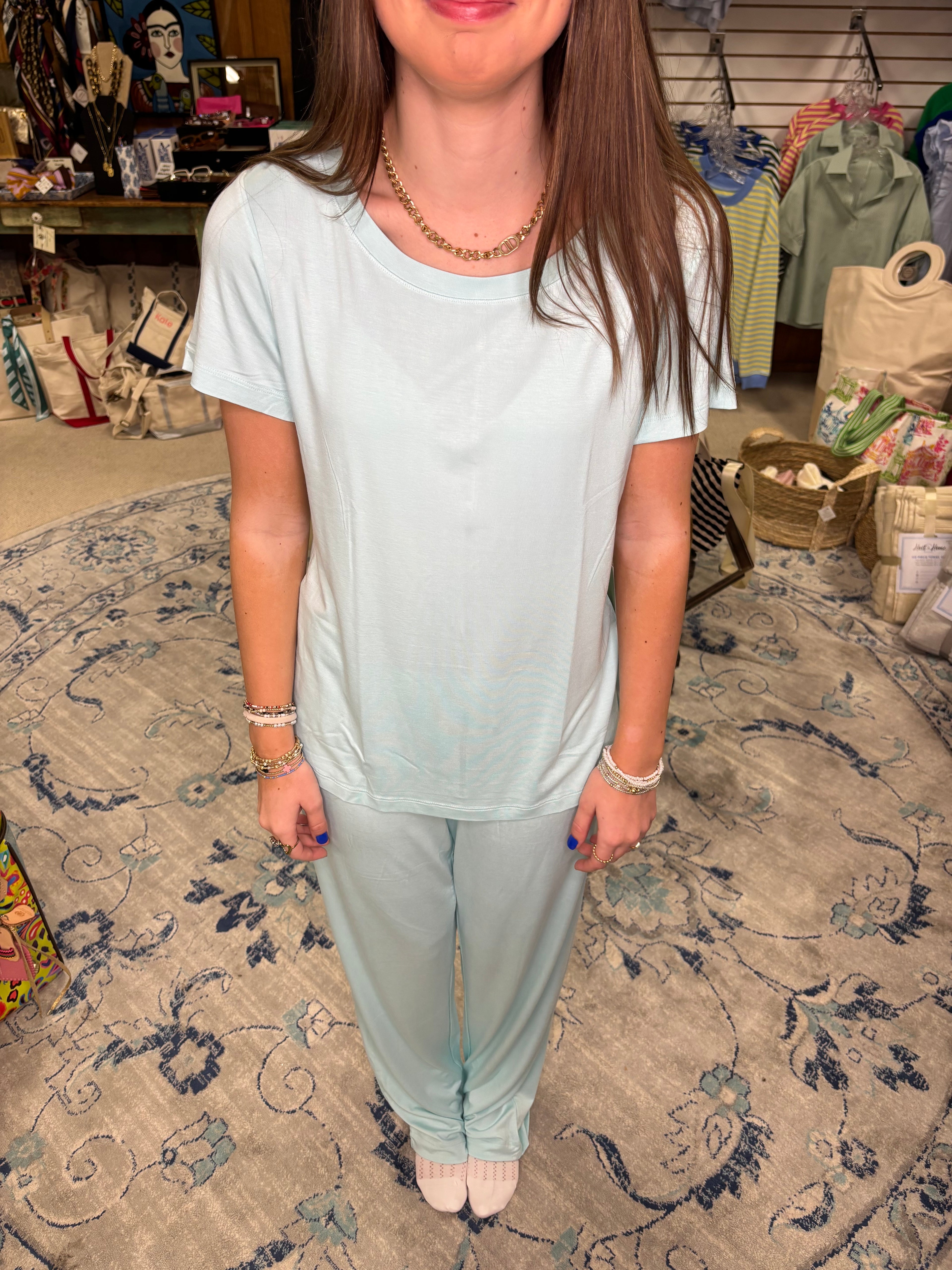 Boody Goodnight Sleep Tee Seafoam