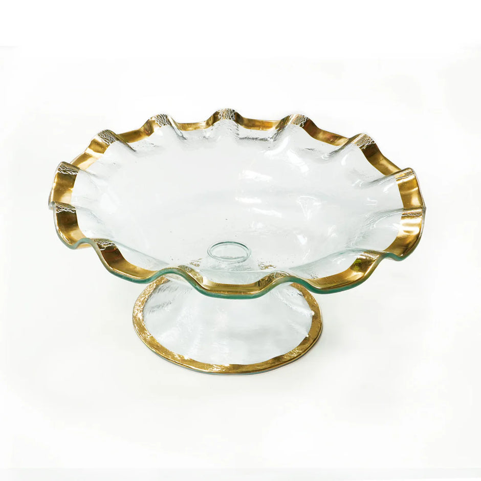Annieglass Ruffle Footed Bowl