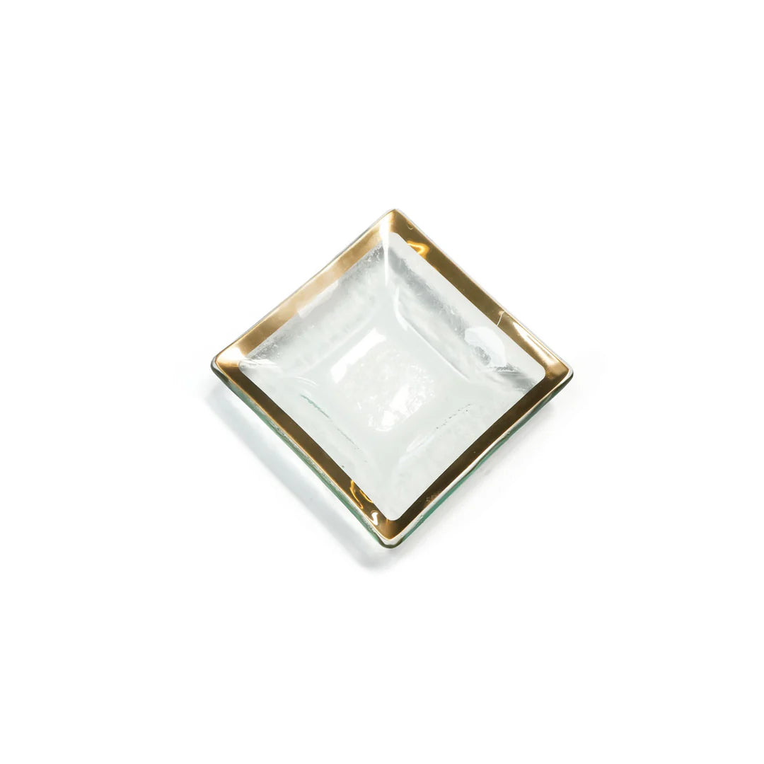 Annieglass Roman Antique Small Square Dish