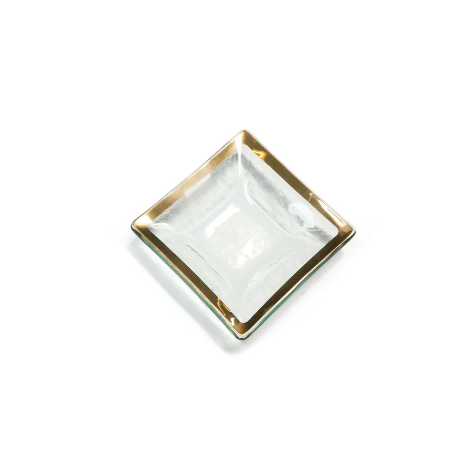 Annieglass Roman Antique Small Square Dish
