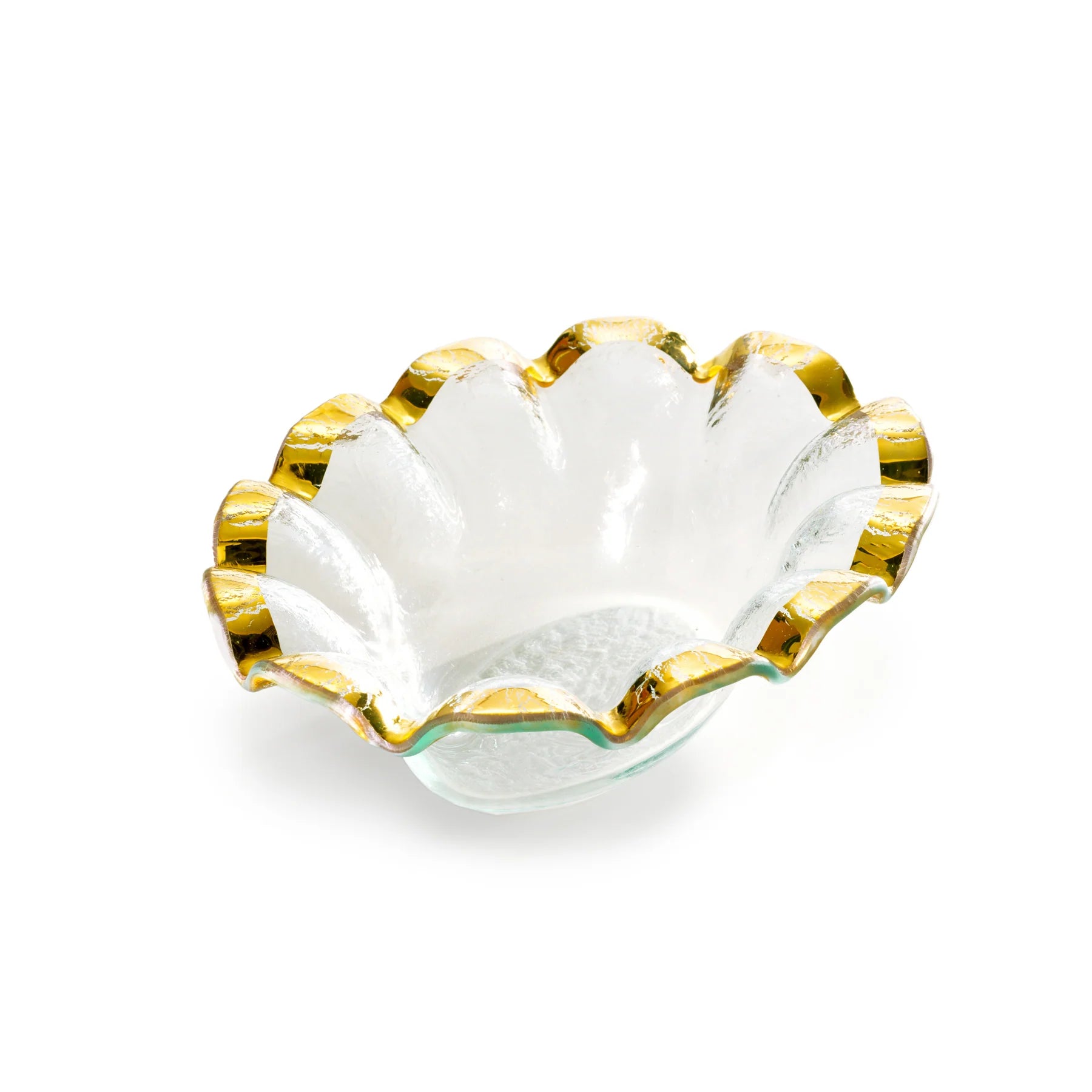 Annieglass Ruffle Oval Dip Bowl