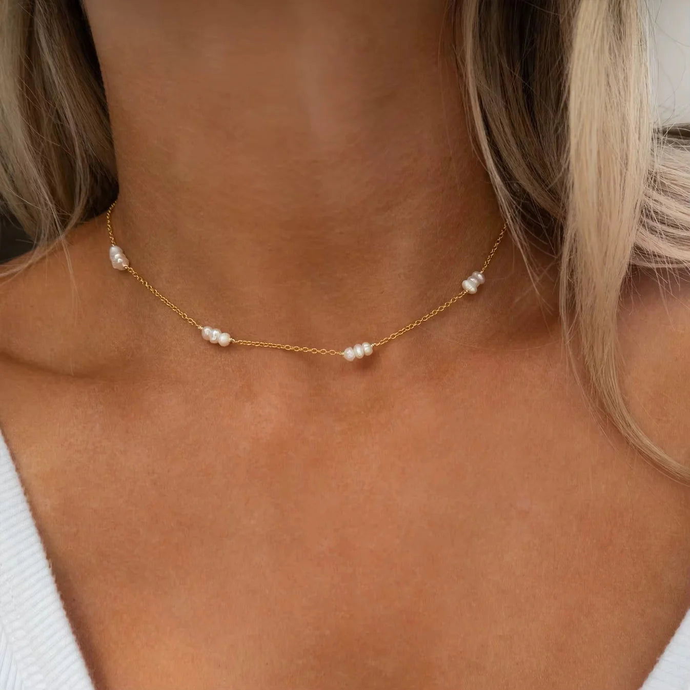 Coastal Grit Amelie Pearl Necklace