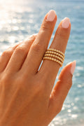 Coastal Grit Spring Ring Size 6