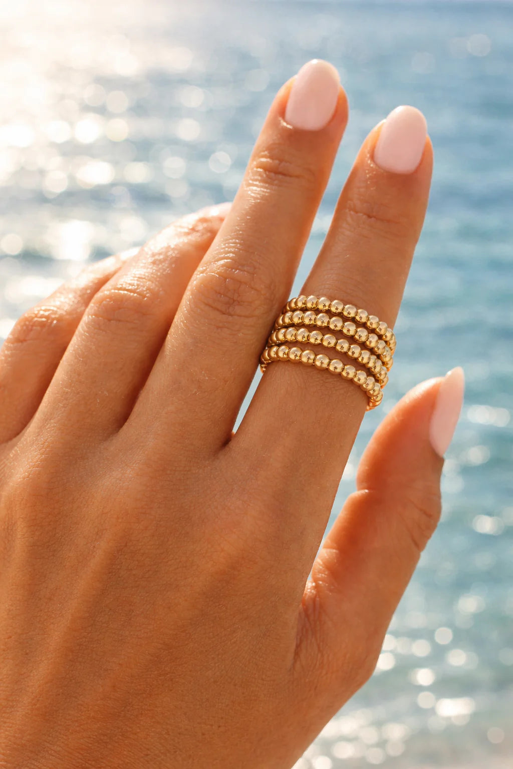 Coastal Grit Spring Ring Size 6