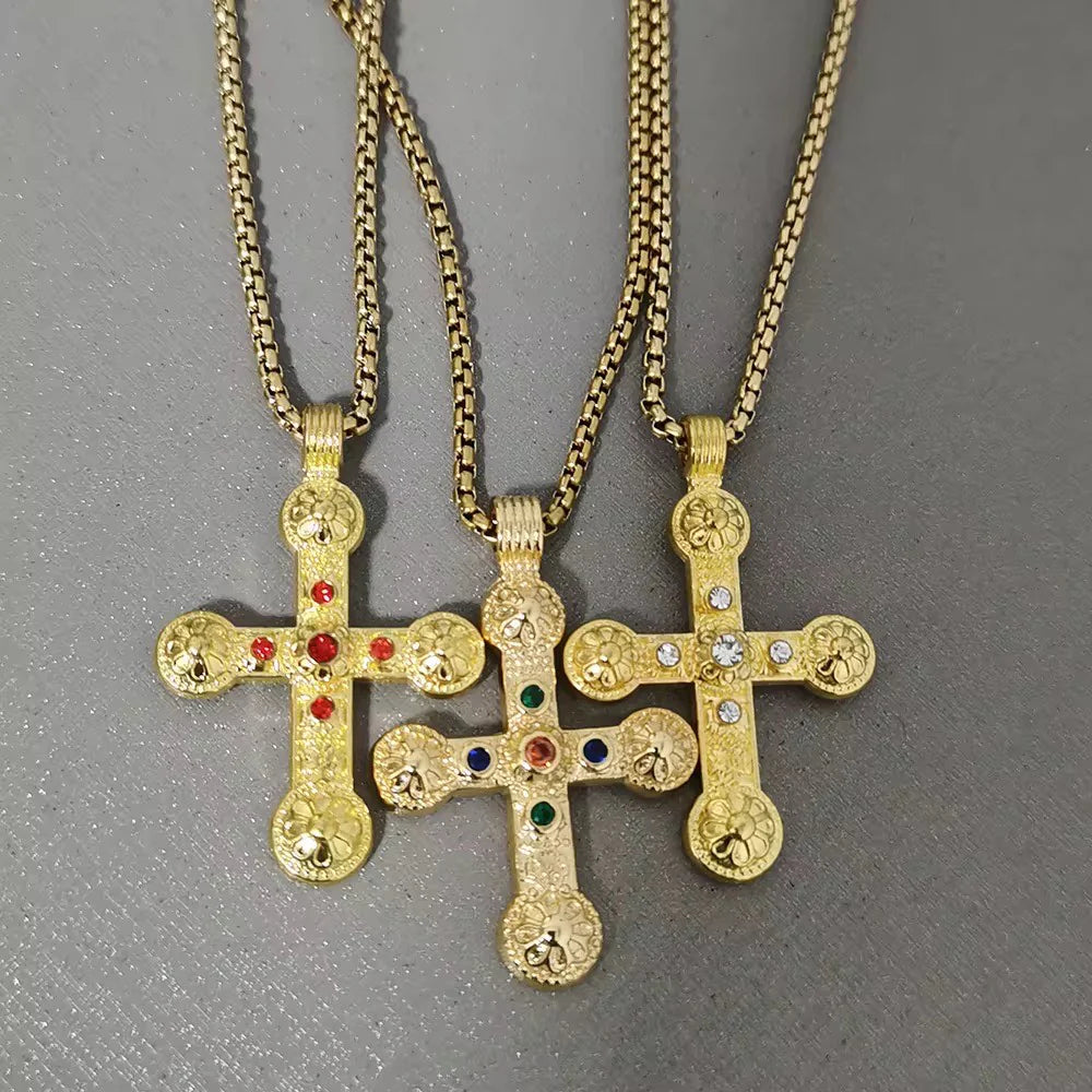 Coastal Grit Marion Cross Necklace