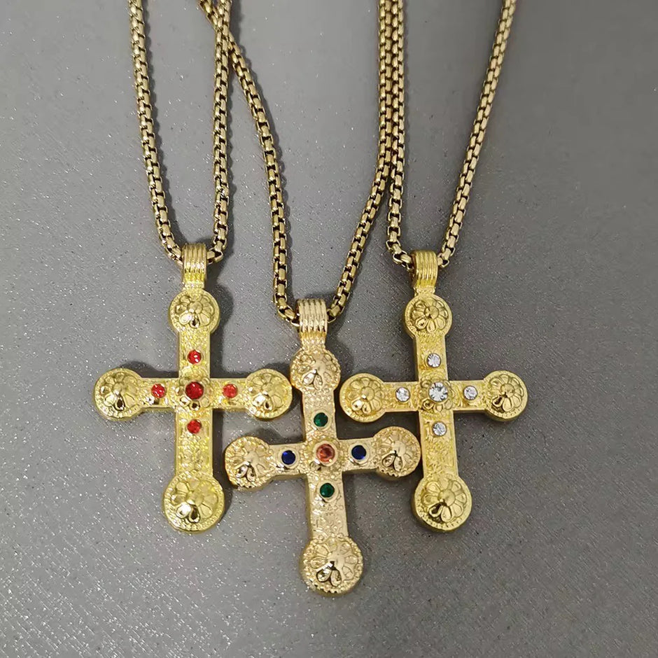 Coastal Grit Marion Cross Necklace