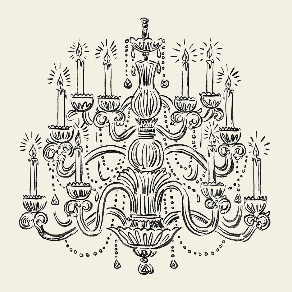 Hester & Cook Chandelier Cocktail Napkins